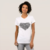 Trendy 3D Chrome Coeur T-shirt (Devant entier)