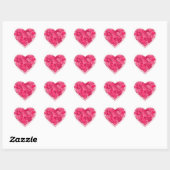 Trendy 3D roze hart Hart Sticker (Vel)