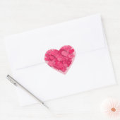 Trendy 3D roze hart Hart Sticker (Envelop)