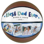 Trendy 4 Foto 'Best Dad Ever' Keepomwille Basketba Basketbal (Voorkant)