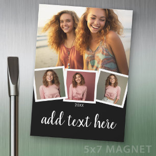 Trendy 4 Foto - Script Wit met Zwarte Magneet