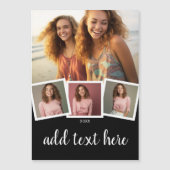 Trendy 4 Photo - Script Blanc avec Magnet Noir (Devant)