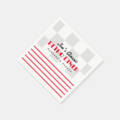 Trendy 50's retro diner cocktail party servetten (Hoek)