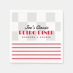 Trendy 50's retro diner cocktailparty servetten