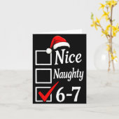 Trendy 6-7 Meme Nice Naughty 67 Christmas Funny Gr Kaart (Gele Bloem)