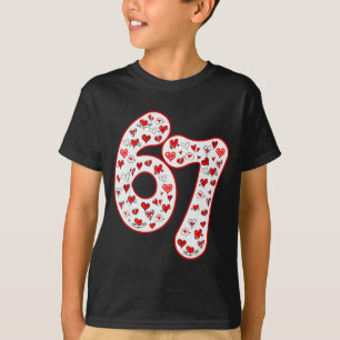Trendy 6 7 Meme Zes Zeven Valentijnsdag 6 7 T-shirt
