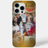 Trendy 6 foto collage goud metallic Case-Mate iPhone case (Achterkant)