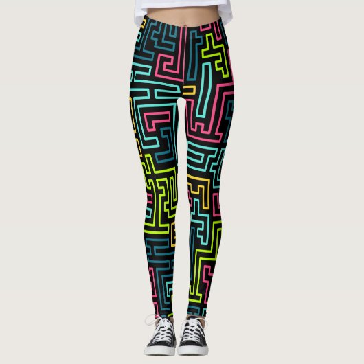 Trendy 80s de Leggings van het Patroon (Voorkant)