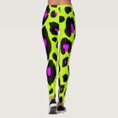 Trendy 80s Leggings van het Leopard Pattern (Achterkant)