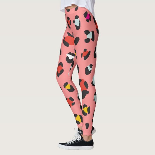 Trendy 80s Leggings van het Leopard Pattern (Links)