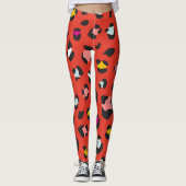 Trendy 80s Leggings van het Leopard Pattern (Voorkant)