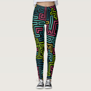 Trendy 80s Patroon Broek Leggings