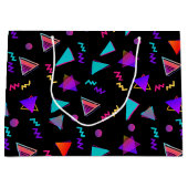 Trendy 80s zwart groot cadeauzakje (Voorkant)