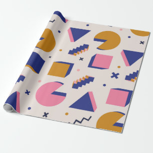 Trendy 90s herinnert het geometrische naadloze pat cadeaupapier