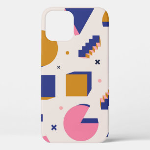 Trendy 90s herinnert het geometrische naadloze pat iPhone 12 hoesje