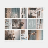 Trendy 9 Fotocollage Custom Keepsake Gift Fleece Deken (Voorkant (Horizontaal))