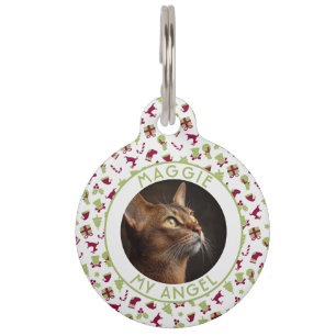 Trendy aangepast cadeau voor kattenvader Kerstprin Huisdierpenning