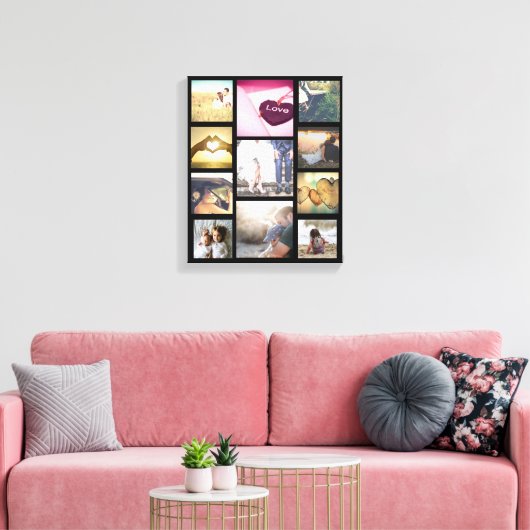 Trendy aangepaste fotolay-out canvas afdruk (Insitu (Woonkamer))