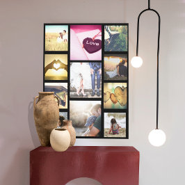 Trendy aangepaste fotolay-out canvas afdruk