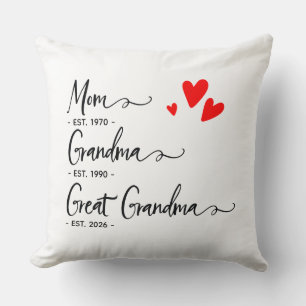 Trendy aangepaste jaar Moeder Oma Oudouma dekentje Kussen