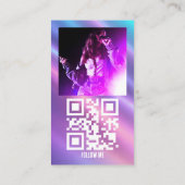 Trendy aangepaste sociale media pictogrammen link visitekaartje (Achterkant)