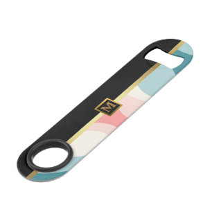Trendy Abstract Blush Roze Mint Collectie Speed Flessenopener