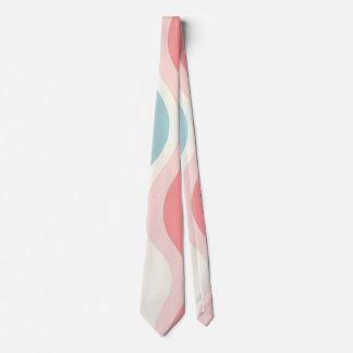 Trendy Abstract Blush Roze Mint Collectie Stropdas