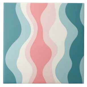 Trendy Abstract Blush Roze Mint Collectie Tegeltje