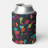 Trendy Abstract Geometric Cube Pattern Blikjeskoeler (Blikje Voorkant)