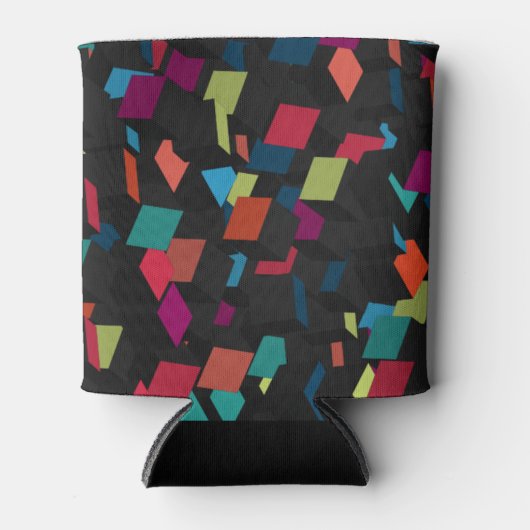 Trendy Abstract Geometric Cube Pattern Blikjeskoeler (Voorkant)