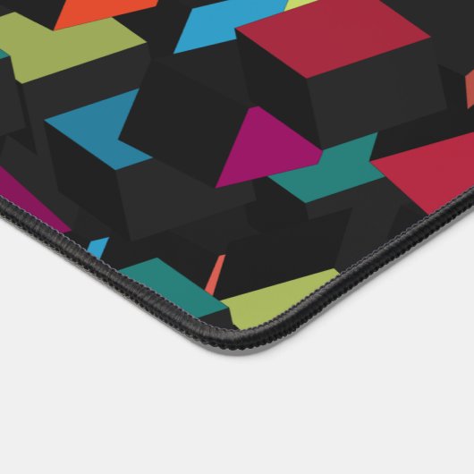 Trendy Abstract Geometric Cube Pattern Bureaumat (Hoek)