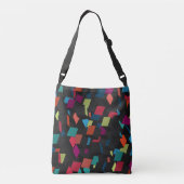 Trendy Abstract Geometric Cube Pattern Crossbody Tas (Achterkant)