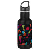 Trendy Abstract Geometric Cube Pattern Waterfles (Voorkant)