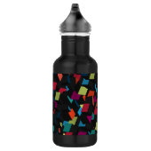 Trendy Abstract Geometric Cube Pattern Waterfles (Rechts)