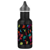 Trendy Abstract Geometric Cube Pattern Waterfles (Links)