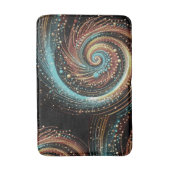 Trendy Abstract Koper Turquoise Moderne Badmat (Voorkant Verticaal)