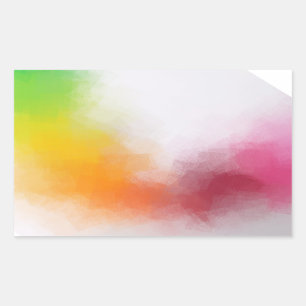 Trendy Abstract kunstwerk kleurrijke blanco Sjablo Rechthoekige Sticker