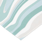 Trendy Abstract Mint Blue Turquoise Marmer Swirl Medium Tafelloper (Hoek)