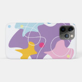 Trendy abstract motief in paarse en blauwe kleuren Case-Mate iPhone case (Achterkant (horizontaal))
