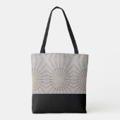 Trendy Abstract Pattern Monogram Brown Black Draagtas (Achterkant)