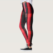 Trendy Abstract Red Black Plays Collectie Leggings (Links)