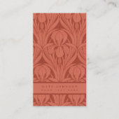 Trendy Abstract Retro Bloemen Terracotta Visitekaartje (Voorkant)
