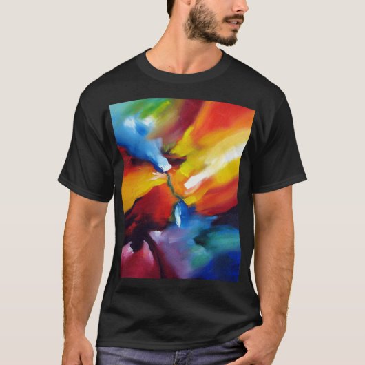 Trendy Abstracte expressionist schilder moderne ku T-shirt (Voorkant)