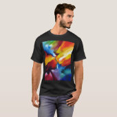 Trendy Abstracte expressionist schilder moderne ku T-shirt (Voorkant volledig)