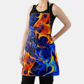 trendy abstracte kleurrijke kleurdraai schort (Insitu)
