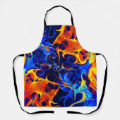 trendy abstracte kleurrijke kleurdraai schort (Voorkant)