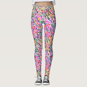 Trendy Abstracte Kunst Kleurrijke Aquarel Verf Leggings