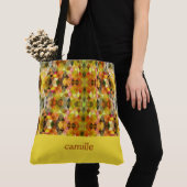 Trendy Abstracte Monogrammed Canvas tas (Dichtbij)