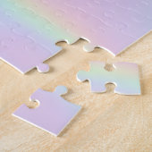 Trendy Abstracte Ombre Unicorn Holografen Legpuzzel (Zijkant)