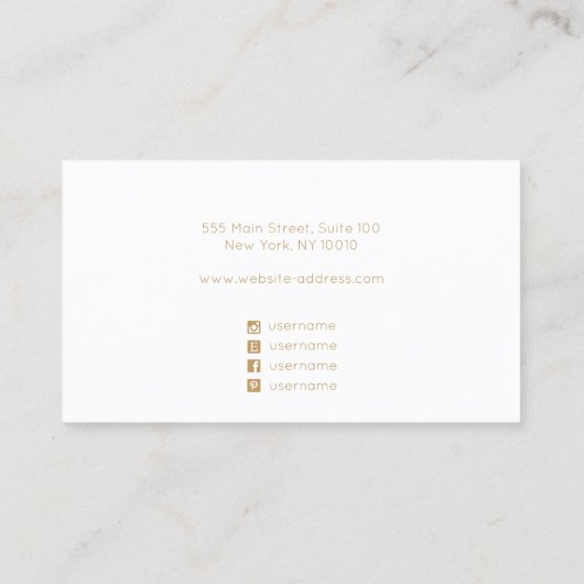 Trendy Abstracte Ombre Waterverf met Gold Accents Visitekaartje (Achterkant)